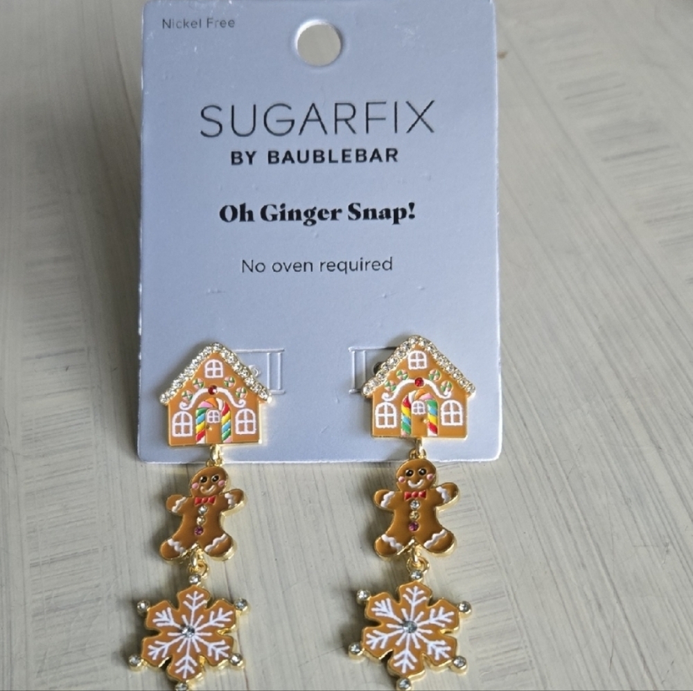BAUBLEBAR 3 TIER GINGER BREAD EARRINGS